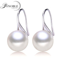 Load image into Gallery viewer, Natural pearl earrings for women,freshwater cultured pearl earring jewelry 925 sterling silver earrings birthday gift white pink
