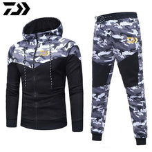 Load image into Gallery viewer, New Daiwa Fishing Suits Outdoor Breathable Full Sleeve Fishing Hoodie Elastic Pants Sports Camouflage Set Men Fishing Clothes
