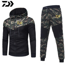 Load image into Gallery viewer, New Daiwa Fishing Suits Outdoor Breathable Full Sleeve Fishing Hoodie Elastic Pants Sports Camouflage Set Men Fishing Clothes
