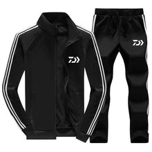 Load image into Gallery viewer, New Men DAIWA Fishing Clothing Outdoor Sport Autumn Winter Fishing Jacket And Pants Warm Polyester DAWA Fishing Tracksuits
