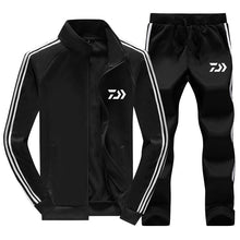 Load image into Gallery viewer, New Men DAIWA Fishing Clothing Outdoor Sport Autumn Winter Fishing Jacket And Pants Warm Polyester DAWA Fishing Tracksuits

