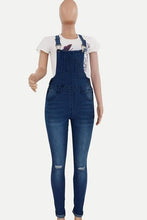 Load image into Gallery viewer, New Spring Women Overalls Cool Denim Jumpsuit Ripped Holes Casual Jeans Ladies Sleeveless Skinny Jumpsuits Hollow Out Rompers
