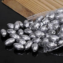 Load image into Gallery viewer, Newly 50pcs Olive Shape Sinkers Pure Lead Making Fishing Sinker Sports &amp; Outdoors Supplies BF88
