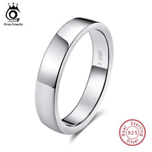 Load image into Gallery viewer, ORSA JEWELS 100% Real 925 Sterling Silver Women Rings Sample Korean Style Finger Ring Men Wedding Band Fine Jewelry Gift OSR73
