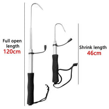 Load image into Gallery viewer, OUTAD 60cm/120cm Telescopic Fishing Gaff Ocean Boating Grip Holder Aluminum Alloy Spear Hooks Control Fishing Tackle Tool Garfio
