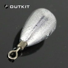 Load image into Gallery viewer, OUTKIT 10pcs/lot Top quality drop water lead sinkers swivels fishing lead weight fishing lead sinker lures weight for 3g 5g 7g
