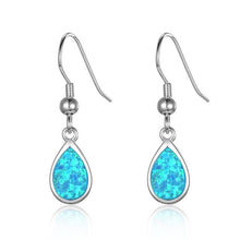 Load image into Gallery viewer, Opal Natural Stone Earrings Women’s  Korean Rainbow Long Silver 925 Earrings Dangling Fashion 2019 Drop Wedding Jewelry
