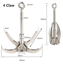 Load image into Gallery viewer, Outdoors Climbing Camping Hiking Fishing Survival Foldable Grappling Hook Claw Military Fighting Carabiner Tool Wall Equipment
