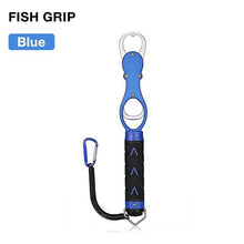 Load image into Gallery viewer, Outlife Portable Aluminum Alloy Fishing Grip Fishing Pliers Split Ring Cutter With Weight Scale Sheath Retractable Tether Combo
