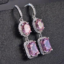 Load image into Gallery viewer, PANSYSEN 2019 Luxury Natural Emerald Women's Drop Earrings Genunie 925 silver Jewelry Earrings For Women Party Engagement Gifts
