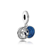 Load image into Gallery viewer, PDB  DZ  05  100% 925 Silver Ice Sculpture Together Travel Mother and Daughter Concentric Pendant Fashion Double Heart Pendant
