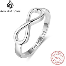 Load image into Gallery viewer, Personalized Infinity Ring 925 Sterling Silver Custom Name Wedding Gift Love Forever Ring for Women Fine Jewelry（Lam Hub Fong）
