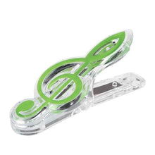 Load image into Gallery viewer, Plastic Musical Note Letter Paper Clip Piano Music Book Paper Sheet Spring Holder Folder for Piano Guitar Violin Performance Sta

