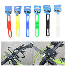 Load image into Gallery viewer, Practical Cycling Bicycle Bike Silicone Strap Fastening High Elasticity Bicycle Light Holder Band FlashLight Phone Bind Strap
