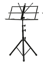 Load image into Gallery viewer, Quality Music Sheet Tripod Stand Stainless Steel Music Stand Holder Height Adjustable with Carry Bag for Musical Instrument
