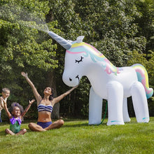 Load image into Gallery viewer, Rooxin 135cm Inflatable Unicorn Water Spray Pool Toys Swimming Float Outdoor Fountain Beach Party Children's Summer Toys
