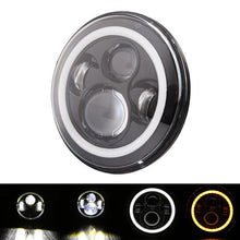 Load image into Gallery viewer, Round 7" Motorcycle Black Projector HID LED Headlight for Harley 7 "LED Motorcycle Headlight Assembly Headlamp For Davidson
