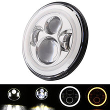 Load image into Gallery viewer, Round 7" Motorcycle Black Projector HID LED Headlight for Harley 7 "LED Motorcycle Headlight Assembly Headlamp For Davidson

