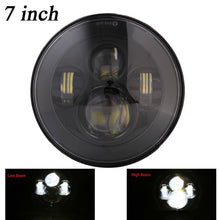 Load image into Gallery viewer, Round 7" Motorcycle Black Projector HID LED Headlight for Harley 7 "LED Motorcycle Headlight Assembly Headlamp For Davidson
