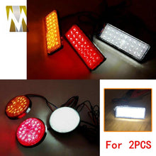 Load image into Gallery viewer, Round/Rectangle Motocross Motorbike Tail Light LED Reflector Brake Lights Turn Signal Lamp Cars Motorcycle Universal Accessories
