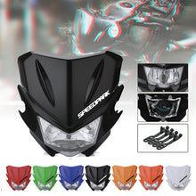 Load image into Gallery viewer, SPEEDPARK Universal Motorcycle Headlight Headlamp Fairing For KAWASAKI YAMAHA SUZUKI HONDA KTM Dirt Bike
