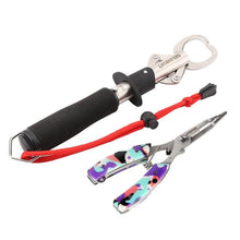 Load image into Gallery viewer, SeaKnight Fishing Tools Stainless Steel Aluminum Fishing Grip with Scale Multi-function Fishing Pliers Cutting Stripping Pulling
