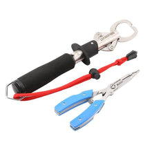 Load image into Gallery viewer, SeaKnight Fishing Tools Stainless Steel Aluminum Fishing Grip with Scale Multi-function Fishing Pliers Cutting Stripping Pulling
