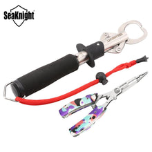 Load image into Gallery viewer, SeaKnight Fishing Tools Stainless Steel Aluminum Fishing Grip with Scale Multi-function Fishing Pliers Cutting Stripping Pulling
