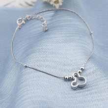 Load image into Gallery viewer, Sell  Hot 925 Silver Cute Cartoon Mouse Anklet Retro Cross Beaded Charm Anklet, for Ladies Jewelry Gift JL006
