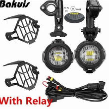 Load image into Gallery viewer, Set Motorcycle Universal Assemblie Driving Lamp 40W LED Auxiliary Fog Light For BMW R1200GS/ADV/F800GS F650FS/ K1600 /F700GS

