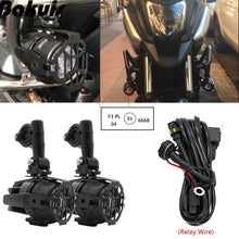 Load image into Gallery viewer, Set Motorcycle Universal Assemblie Driving Lamp 40W LED Auxiliary Fog Light For BMW R1200GS/ADV/F800GS F650FS/ K1600 /F700GS
