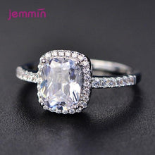 Load image into Gallery viewer, Simple Geometric Paved Micro AAA Cubic Zircon Charm Rings For Women 925 Sterling Silver Jewelry Gift Trendy Luxury Female Ring

