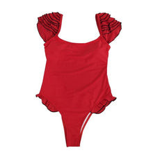 Load image into Gallery viewer, Solid One Piece Swimwear Women Swimsuit Sexy Swimming Suit 2020 Ruffle Bathing Suit Backless Push Up BodySuit Femme Beachwear
