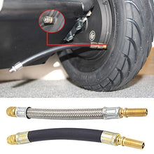 Load image into Gallery viewer, Stainless Steel Extended Nozzle Braided Wheel Tire Tyre Valve Extension Adapter - 150mm  XR-Hot
