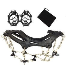 Load image into Gallery viewer, Stainless Steel Ice Gripper Spike Shoes Non-slip Climbing Snow Spikes Crampons Cleats Chain Claws Grips Boots  8-tooth Crampons
