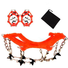 Load image into Gallery viewer, Stainless Steel Ice Gripper Spike Shoes Non-slip Climbing Snow Spikes Crampons Cleats Chain Claws Grips Boots  8-tooth Crampons
