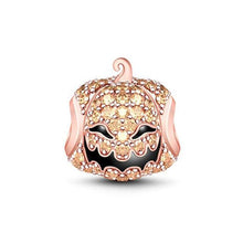 Load image into Gallery viewer, Starland "Jack Skull" Black 925 Sterling Silver Beads Devil Pumpkin Charms for Halloween with Cubic Zircon fit PANDORA Bracelets
