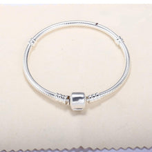 Load image into Gallery viewer, Sterling 925 Silver Bracelet for Women Snake Bone Chain kehribar Beads S925 sliver argent 925 bijoux Bracelet Jewelry Bizuteria
