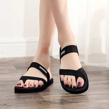 Load image into Gallery viewer, Summer Women Sandals Non-Slip Flip Flops Sandals Flat Beach Slippers Shoes black outdoor sandals klapki damskie na lato 2020 #5
