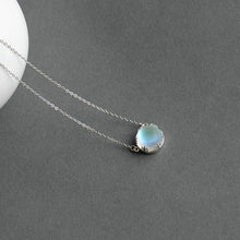 Load image into Gallery viewer, Thaya 55cm Aurora Pendant Necklace Halo Crystal Gemstone s925 Silver Scale Light Necklace for Women Elegant Jewelry Gift
