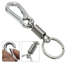 Load image into Gallery viewer, Top quality Stainless steel Gourd Buckle carabiner keychain Waist Belt Clip anti-lost buckle hanging retractable keyring

