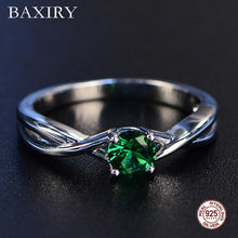 Load image into Gallery viewer, Trendy Gemstones Amethyst Silver Ring Blue Sapphire Ring Silver 925 Jewelry Aquamarine Ring For Women Engagement Rings
