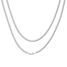 Load image into Gallery viewer, U7 925 Sterling Silver Italian Cuban Link Curb Chain Necklaces for Men Women Kids 2.8mm/5mm Figaro Chain Layering Necklace SC289
