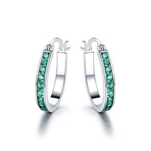 Load image into Gallery viewer, UMCHO 925 Sterling Silver Clip Earrings For Women  Emerald Gemstone Wedding Engagement Fine Jewelry Valentine Gift
