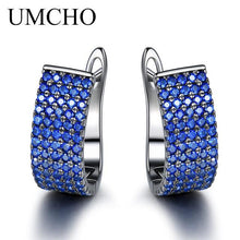 Load image into Gallery viewer, UMCHO Solid 925 Sterling Silver Clip Earrings Luxury Earrings For Women Anniversary Wedding Party Gift Fine Jewelry
