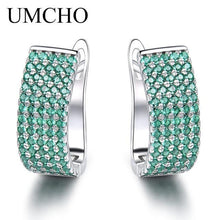 Load image into Gallery viewer, UMCHO Solid 925 Sterling Silver Clip Earrings Luxury Earrings For Women Anniversary Wedding Party Gift Fine Jewelry
