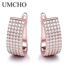 Load image into Gallery viewer, UMCHO Solid 925 Sterling Silver Clip Earrings Luxury Earrings For Women Anniversary Wedding Party Gift Fine Jewelry
