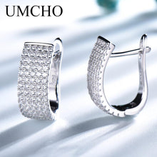 Load image into Gallery viewer, UMCHO Solid 925 Sterling Silver Clip Earrings Luxury Earrings For Women Anniversary Wedding Party Gift Fine Jewelry
