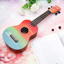Load image into Gallery viewer, Ukulele Hand-Painted Combo 21 Ukulele Black Soprano 4 Strings Uke Bass Stringed Musical Instrument Perfect for Beginners
