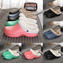 Load image into Gallery viewer, Unisex Warm Lined Slippers Home Waterproof Indoor And Outdoor Garden Shoes  Rubber  Shoes  W@
